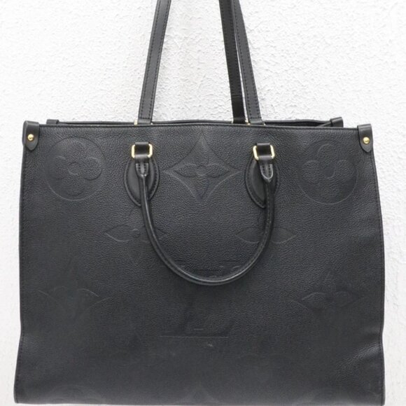 Louis Vuitton Black Monogram Empreinte Leather Onthego GM Tote Bag - Picture 1 of 15